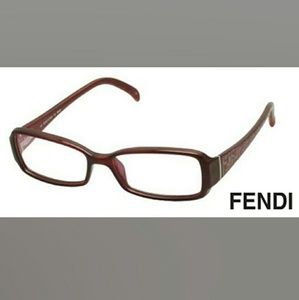 Brown / Burgandy Fendi Logo Eyeglass Frame ONLY